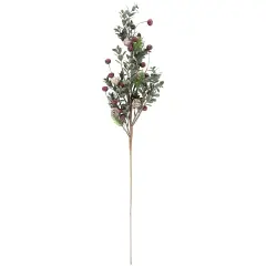 Northlight 30" Mixed Foliage with Berries and Pinecones Artificial Christmas Spray Green