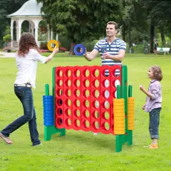 Jumbo 4-to-Score Giant Game Set with 42 Jumbo Rings and Quick-Release Slider Green