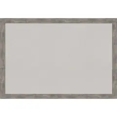 Marred Wood Framed Corkboard, Grey Cork Marred Pewter