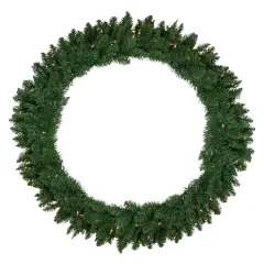 Northlight Pre-Lit Everett Pine Artificial Christmas Wreath - 48" - Clear Lights Green