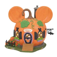 Department 56 Dept 56 Disney Mickey's Pumpkintown House Halloween Figure Orange
