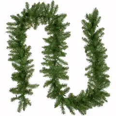 Northlight Pre-Lit Rockwood Pine Artificial Christmas Garland - 9' x 10" - Clear Lights Green