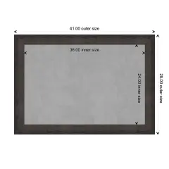 Dappled Wood Framed Magnetic Board Dappled Black Brown