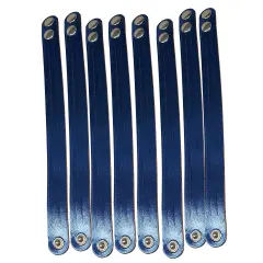 8 Pack Mystery Braid Leather Bracelet, Metallic Leather DIY Tricky Braid Bracelets Powder Blue