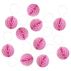 Wrapables Mini Honeycomb Ball Party Decorations for Weddings, Birthday Parties, Baby Showers and Nursery Decor (Set of 10), 2" 2" Pink