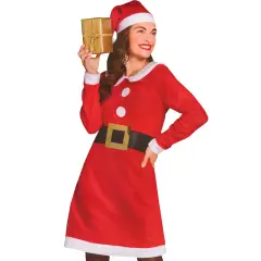 Northlight 41" Red and White Women's Mrs. Claus Costume Set - Small