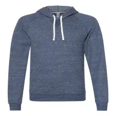JERZEES&reg; Snow Heather French Terry Raglan Hooded Sweatshirt Navy