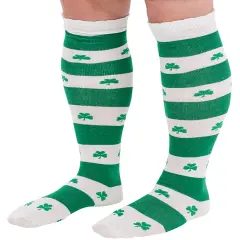 Adults Long Knee High Saint Patrick's Day Irish Socks Costume Accessory
