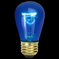 Northlight Transparent Incandescent S14 Edison Style Christmas Replacement Bulbs - Blue - Pack of 25