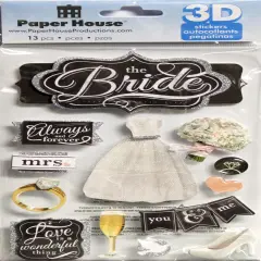 Paper House The Bride Dimensional 3D Stickers