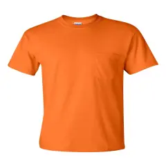 Gildan&reg; Ultra Cotton Crewneck Short Sleeve Pocket Tee - 2300 Safety orange