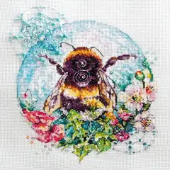 Cross-stitch kit Caramel spider web