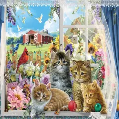 Sunsout Kittens in the Window 1000 pc Jigsaw Puzzle 61913