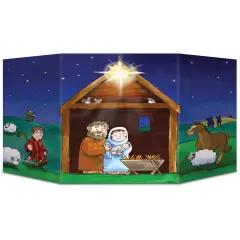New 3' x 25" Nativity Scene Stand Up Prop Holiday Season Christmas Decoration
