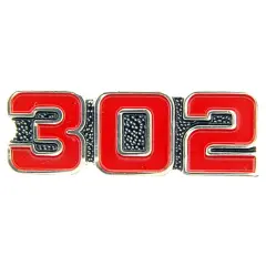 EagleEmblems P05938 PIN-CAR,Number,302 RED (1'')