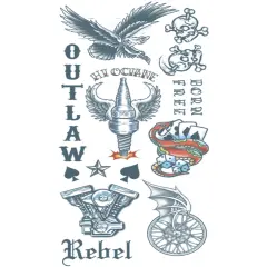 Biker Gang Rebel Outlaw Tattoos Costume Accessory