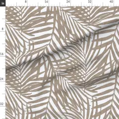 Various Fabrics by the Yard or Fat Quarter Tropical Palm Coastal Watercolor Summer Resort Beach Brown Tree Custom Printed Fabric by Spoonflower