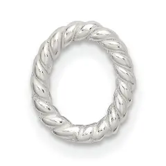 Sterling Silver Twisted Component Links 7.4 x 10.2mm - Pack of 4