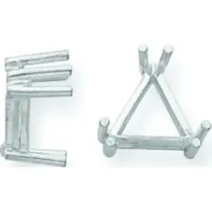 14K White Gold Trillion Setting 9.5mm