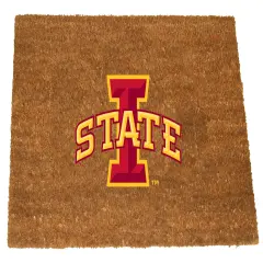 The Memory Company NCAA Iowa State Cyclones Logo Rectangular Coir Door Mat 29.5" x 19.5" Brown