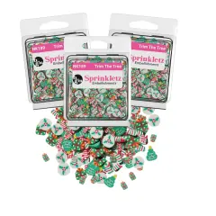 Buttons Galore Sprinkletz DIY Craft Embellishment Polymer Clay Pieces 36 Grams - 3 Packs of Trim the Tree