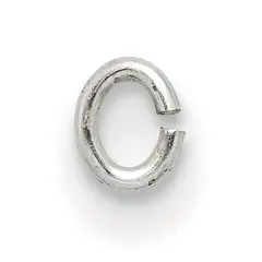 Sterling Silver 22GA Oval Jump Rings 3.3 x 2.8mm - Pack of 6