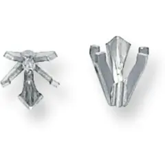 14K White Gold 5 Prong Heart V-End Setting (3.50 To 8.00Mm)