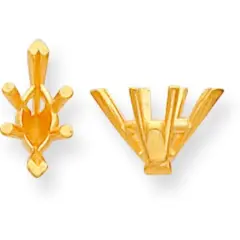 14K Gold 6 Prong Marquise Center Head 5.5x10.5mm