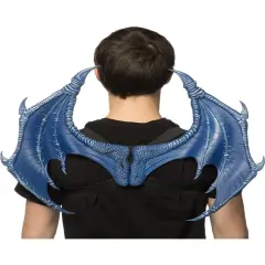 Supersoft Blue Mini Dragon Wings Costume Accessory