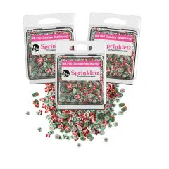 Buttons Galore Sprinkletz DIY Craft Embellishment Polymer Clay Pieces 36 Grams - 3 Packs of Santa's Workshop