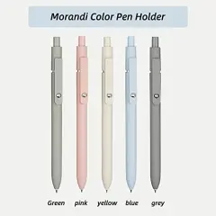 Gel Pens, 5 Pcs 0.5mm Japanese Black Ink Pens Fine Point Smooth Writing Pens, High-End Series Pens for Journaling Note Taking, Cute Office School Supplies Gifts for Women Men (Morandi)