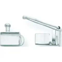 14K White Gold Push Button Box Clasp WG1852