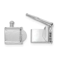 14K White Gold Fold Over Clasp 8.9mm WG1841