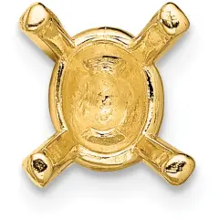 14K Gold 4 Prong Oval Tapered Setting 9mm