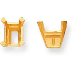14K Gold 4 Prong Emerald Cut Center Head 3x4.5mm