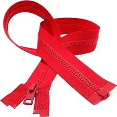 YKK 27" Vislon Zipper ~ YKK #5 Molded Plastic Sport Zipper ~ Separating - 820 Atom Red (1 Zipper/Pack)