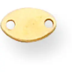 14K Gold Chain Tag 6.6mm