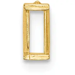 14K Gold Straight Baguette Setting 3x2mm