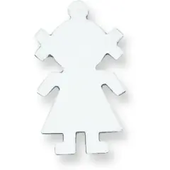 Sterling Silver Girl Stamping Disc