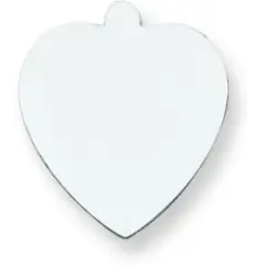 14K White Gold Heart Stamping Disc 0.018"