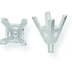 14K White Gold 4 Prong Princess Peg V-End Setting 9mm