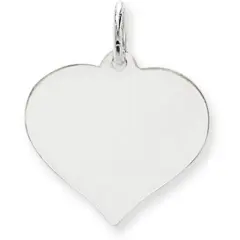 14K White Gold Heart Charm 0.68 grams Jewerly 23mm x 18mm