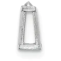 14K White Gold Tapered Baguette Setting 4.25x2.75mm