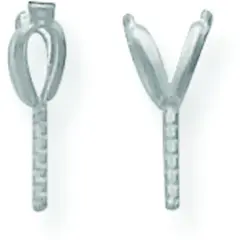 14K White Gold Pearl Cup Pendant Setting