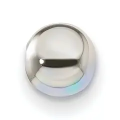 Sterling Silver 5.0mm Round Beads 1.2mm Hole - Pack of 12