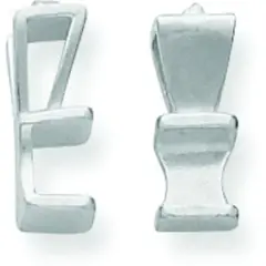 14K White Gold Round Channel Pendant Setting 4.5mm