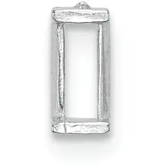 14K White Gold Straight Baguette Setting 1.75x1.5mm