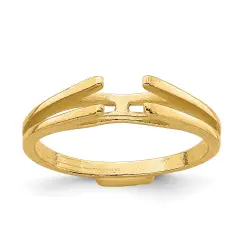 14K Gold Cast Airline Ring Shank