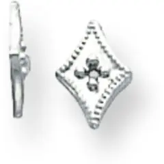 14K White Gold Diamond Shape Top Setting 1mm