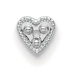 14K White Gold Heart Top Setting